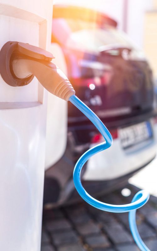 Power,Supply,For,Electric,Car,Charging.,Electric,Car,Charging,Station.